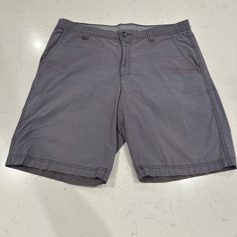 Columbia Mens Gray Cotton Casual Outdoor Shorts AM4471 Size 34W 10L